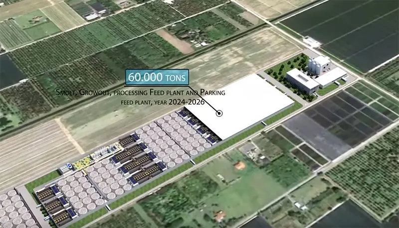 Oversiktsbilde av oppdrettsanlegg